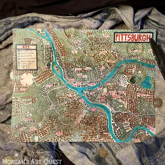 Pittsburgh Map 11 x 14 Print