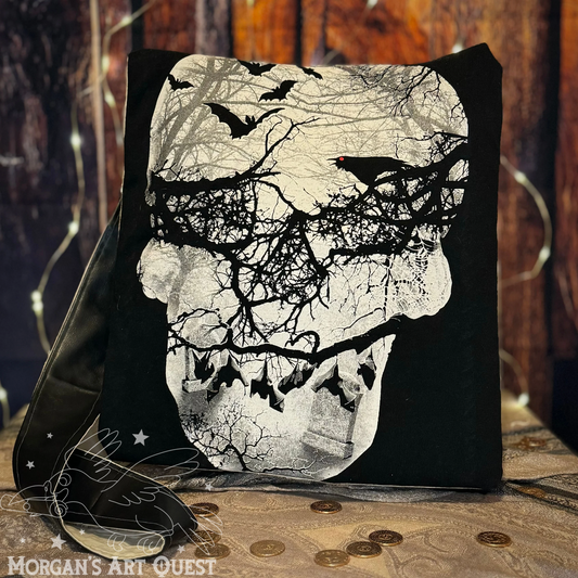 Upcycled Gothic Skull Bag