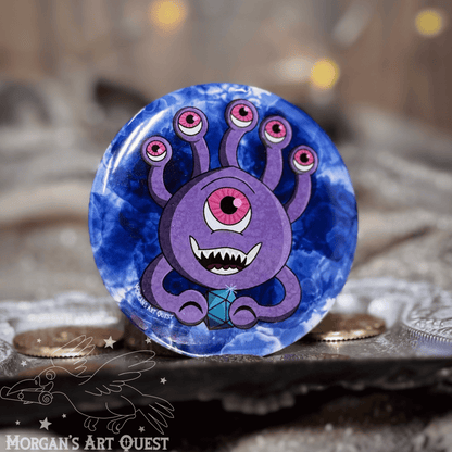 Eyeball Monster Button Pin