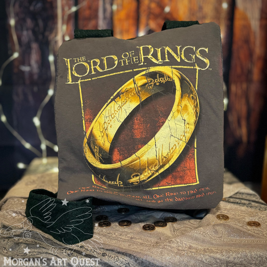 Upcycled Lord of the Rings Messenger Bag
