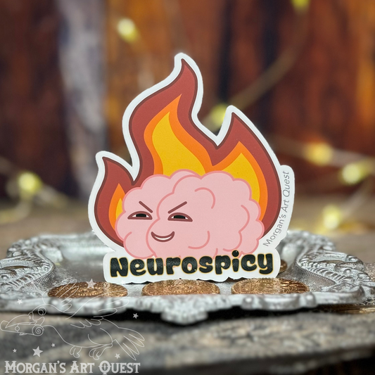 Neurospicy Brain Sticker