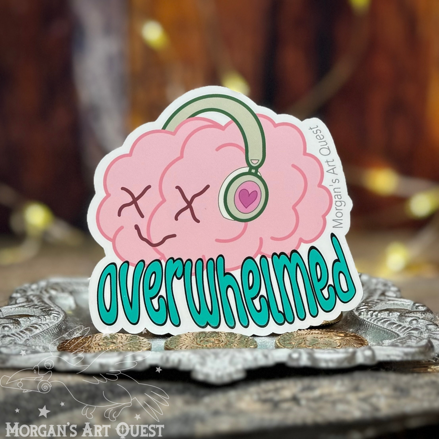 Overwhelmed Brain Sticker