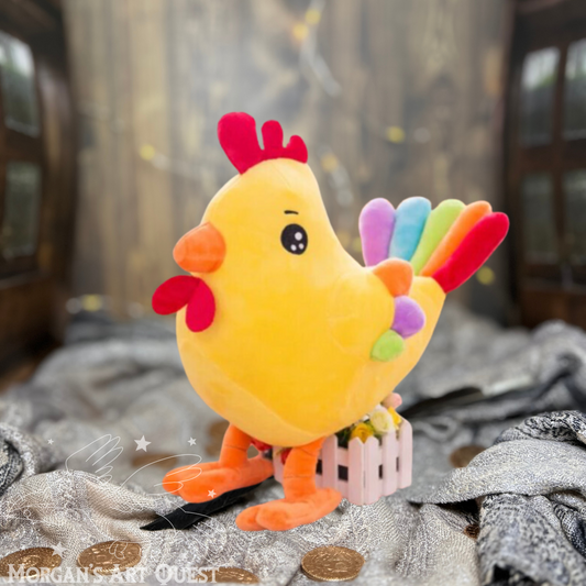Rainbow Chicken Plush