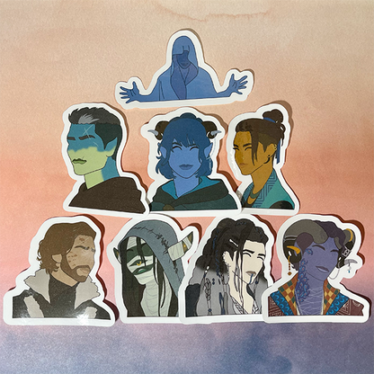 Critical Role - Dawn of the Mighty Nein Stickers - Morgan's Art Quest